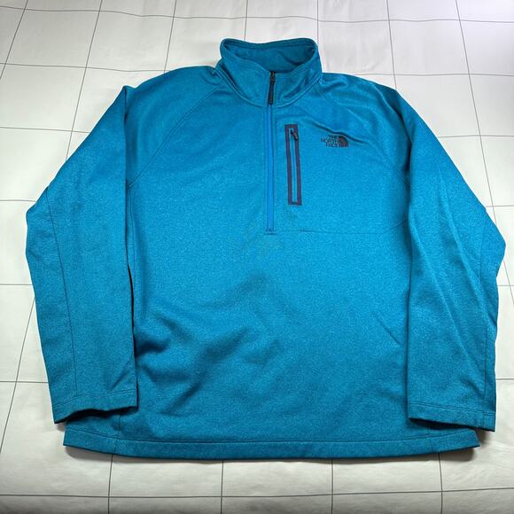 The North Face Canyonlands 1/2 Zip Pullover Mens XXL Blue Fleece Outdoor Hiking - Picture 1 of 9